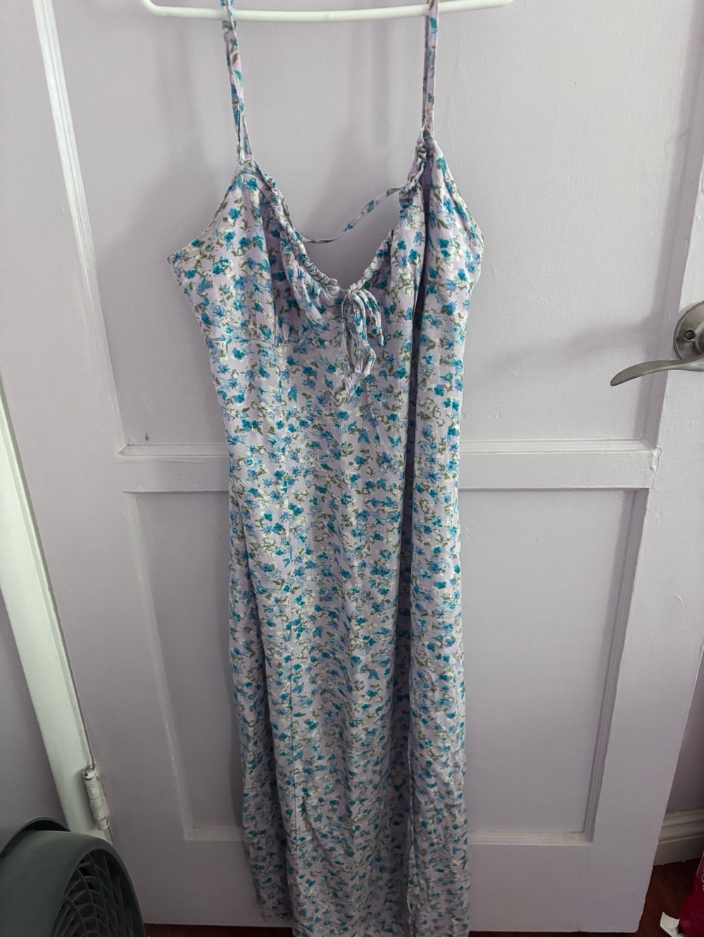 Aeropostale Pastel Blue Floral Tie-Front Slip Dress